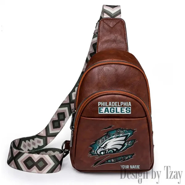 Philadelphia Eagles Leather Relang Sling Bag for Women Crossbody For Travel And Daily Use SPTLRSB026 - Image 3