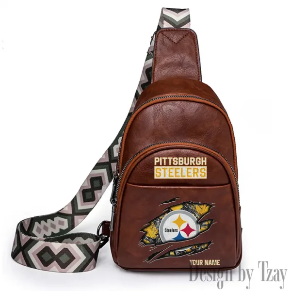 Pittsburgh Steelers Leather Relang Sling Bag for Women Crossbody For Travel And Daily Use SPTLRSB027 - Image 2