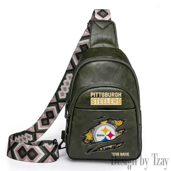 Pittsburgh Steelers Leather Relang Sling Bag for Women Crossbody For Travel And Daily Use SPTLRSB027 - Image 3