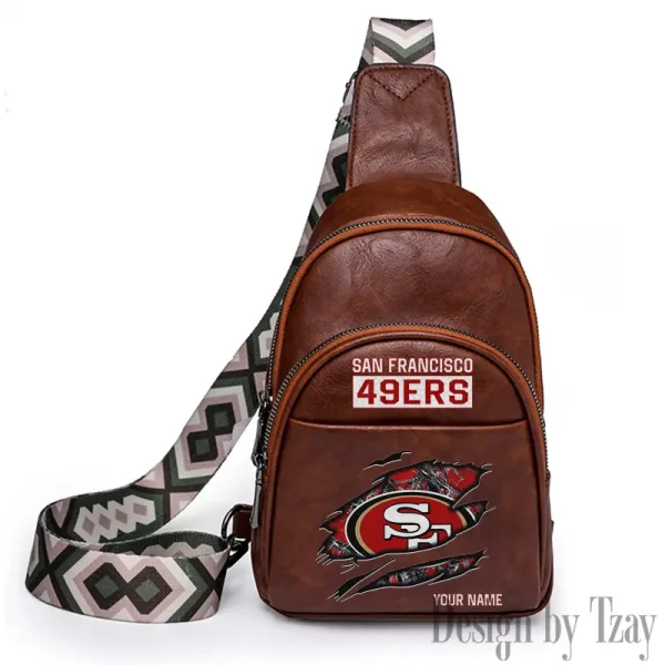 San Francisco 49ers Leather Relang Sling Bag for Women Crossbody For Travel And Daily Use SPTLRSB028