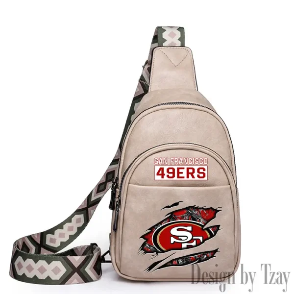 San Francisco 49ers Leather Relang Sling Bag for Women Crossbody For Travel And Daily Use SPTLRSB028 - Image 2