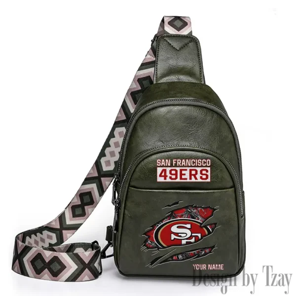 San Francisco 49ers Leather Relang Sling Bag for Women Crossbody For Travel And Daily Use SPTLRSB028 - Image 4