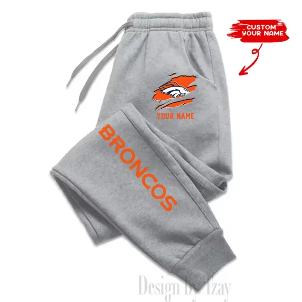 Denver Broncos Custom Long Sweatpants Jogger BGJGPSP292 - Image 3
