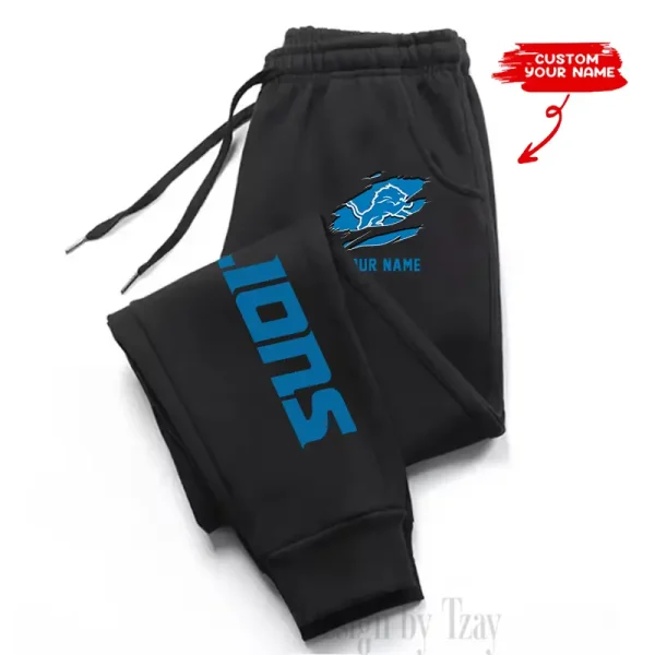 Detroit Lions Custom Long Sweatpants Jogger BGJGPSP293