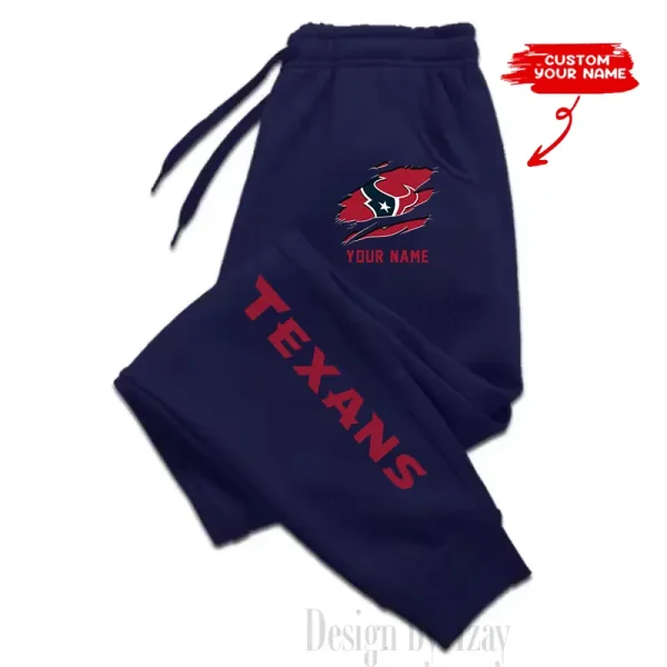 Houston Texans Custom Long Sweatpants Jogger BGJGPSP295 - Image 2