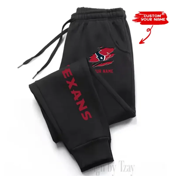 Houston Texans Custom Long Sweatpants Jogger BGJGPSP295 - Image 3