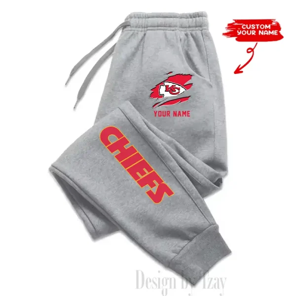 Kansas City Chiefs Custom Long Sweatpants Jogger BGJGPSP298 - Image 2