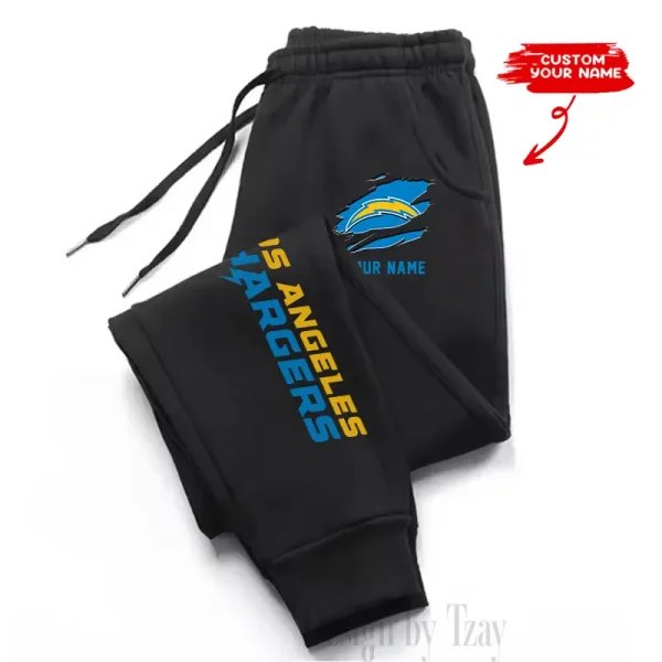 Los Angeles Chargers Custom Long Sweatpants Jogger BGJGPSP300 - Image 2