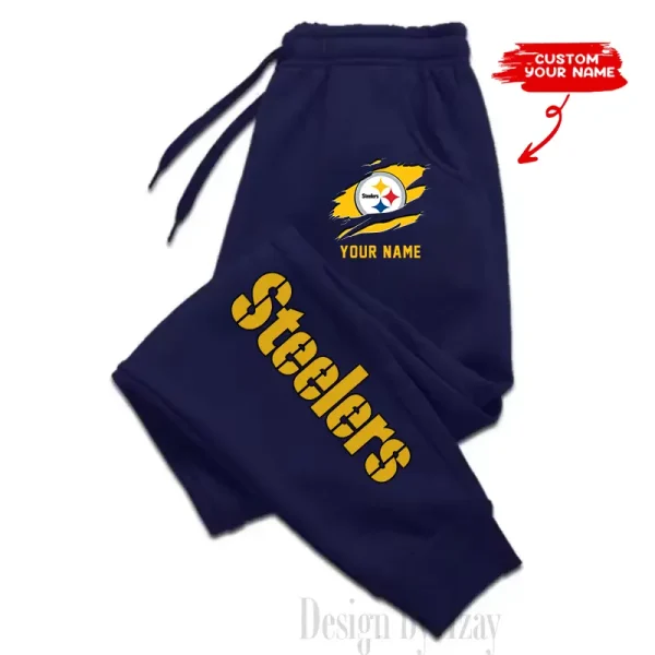 Pittsburgh Steelers Custom Long Sweatpants Jogger BGJGPSP309 - Image 3