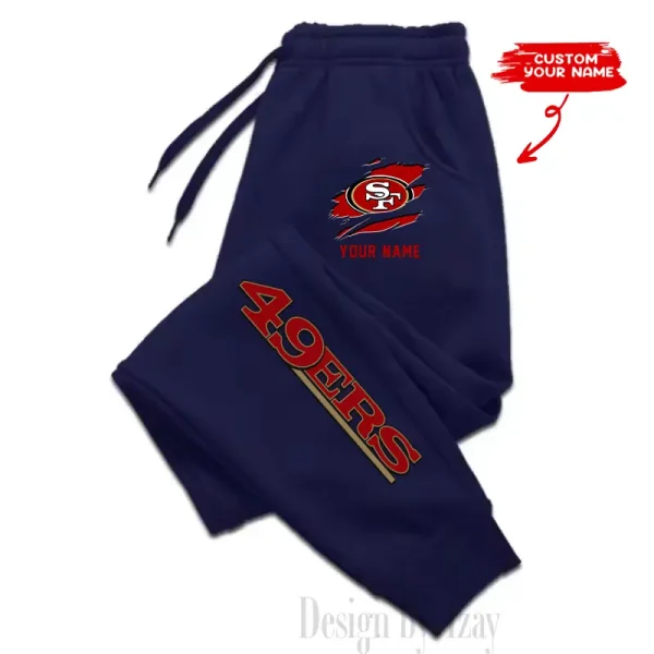 San Francisco 49ers Custom Long Sweatpants Jogger BGJGPSP310 - Image 3