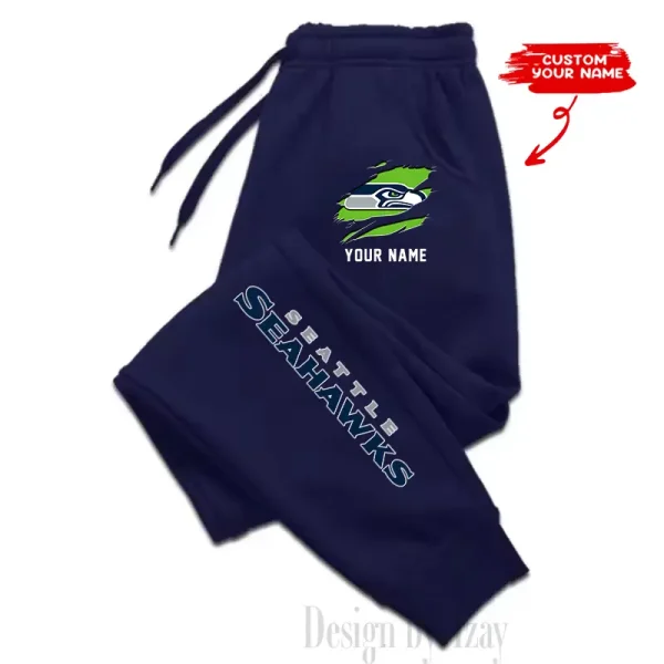 Seattle Seahawks Custom Long Sweatpants Jogger BGJGPSP311