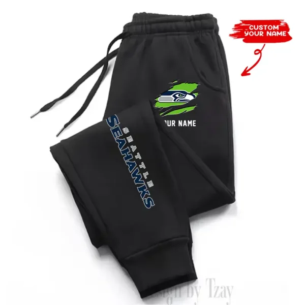 Seattle Seahawks Custom Long Sweatpants Jogger BGJGPSP311 - Image 3