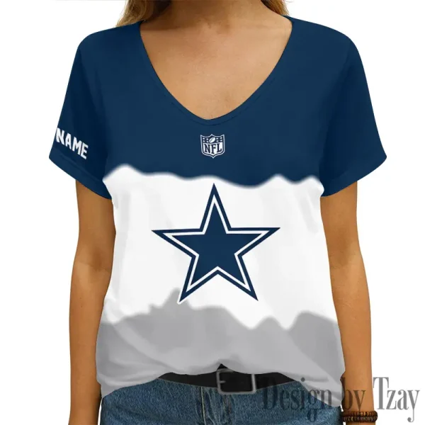 Dallas Cowboys Casual V-Neck Female Fashion New Trending 2025 AGCWTS1166