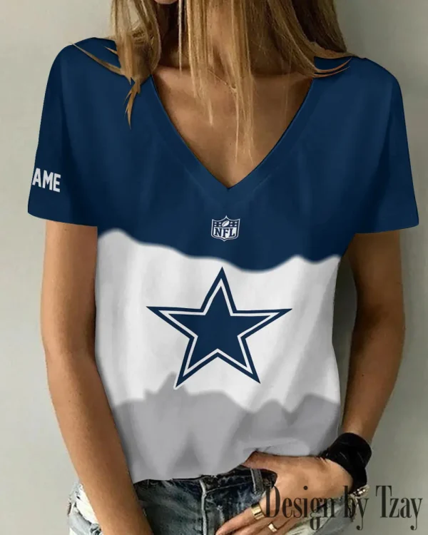 Dallas Cowboys Casual V-Neck Female Fashion New Trending 2025 AGCWTS1166 - Image 2