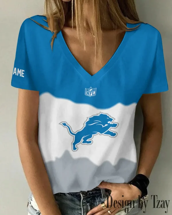 Detroit Lions Casual V-Neck Female Fashion New Trending 2025 AGCWTS1168 - Image 3