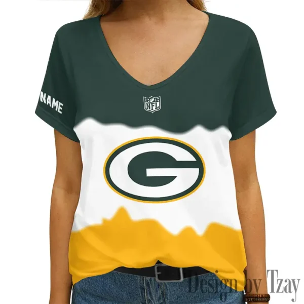 Green Bay Packers Casual V-Neck Female Fashion New Trending 2025 AGCWTS1169