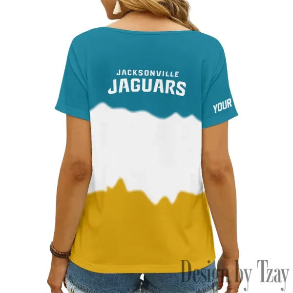 Jacksonville Jaguars Casual V-Neck Female Fashion New Trending 2025 AGCWTS1172 - Image 3