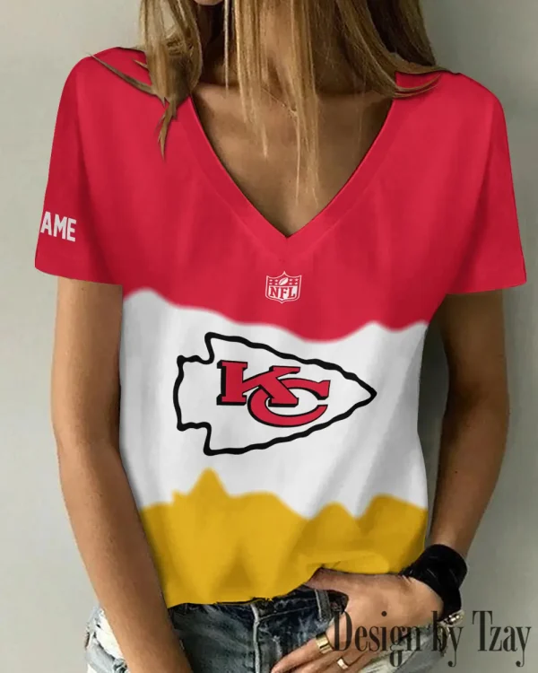 Kansas City Chiefs Casual V-Neck Female Fashion New Trending 2025 AGCWTS1173 - Image 2