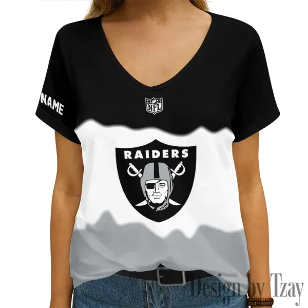 Las Vegas Raiders Casual V-Neck Female Fashion New Trending 2025 AGCWTS1174