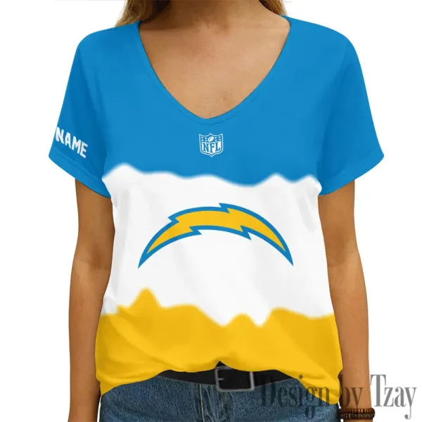 Los Angeles Chargers Casual V-Neck Female Fashion New Trending 2025 AGCWTS1175