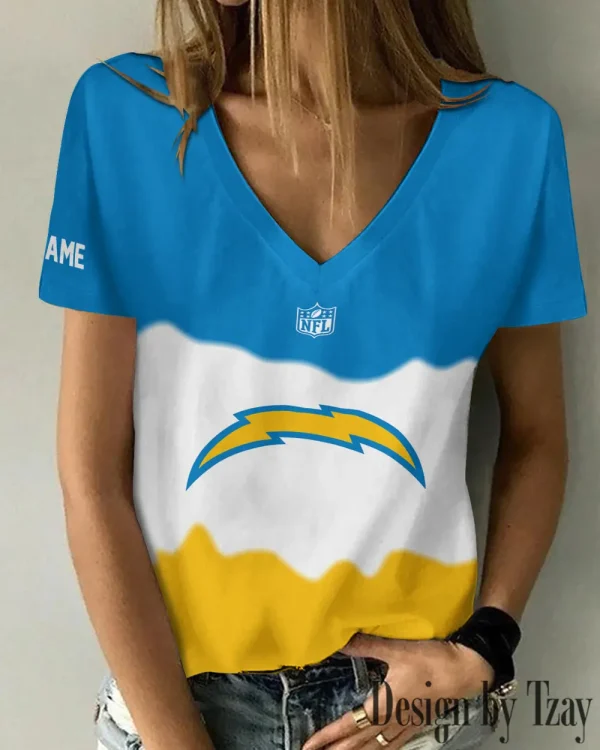 Los Angeles Chargers Casual V-Neck Female Fashion New Trending 2025 AGCWTS1175 - Image 2