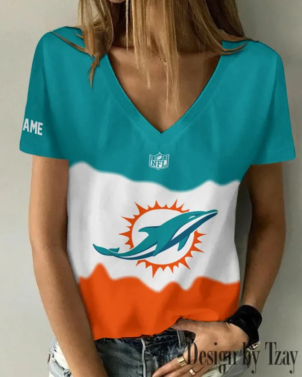 Miami Dolphins Casual V-Neck Female Fashion New Trending 2025 AGCWTS1177