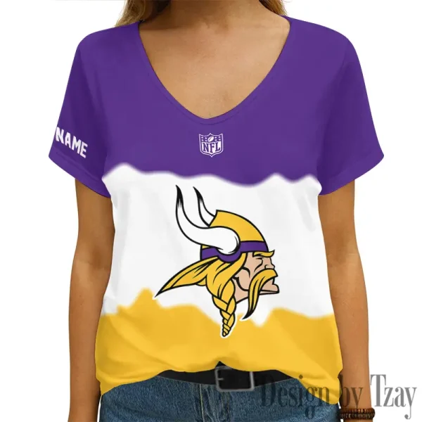 Minnesota Vikings Casual V-Neck Female Fashion New Trending 2025 AGCWTS1178