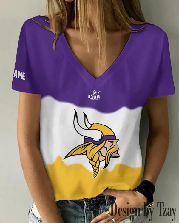 Minnesota Vikings Casual V-Neck Female Fashion New Trending 2025 AGCWTS1178 - Image 2