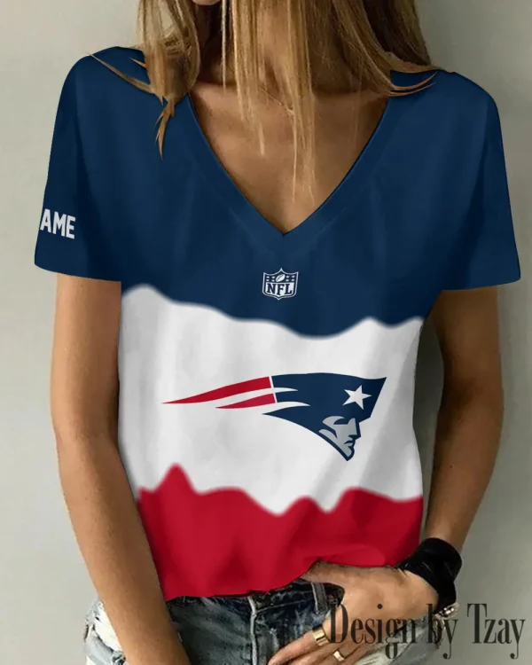 New England Patriots Casual V-Neck Female Fashion New Trending 2025 AGCWTS1179 - Image 2