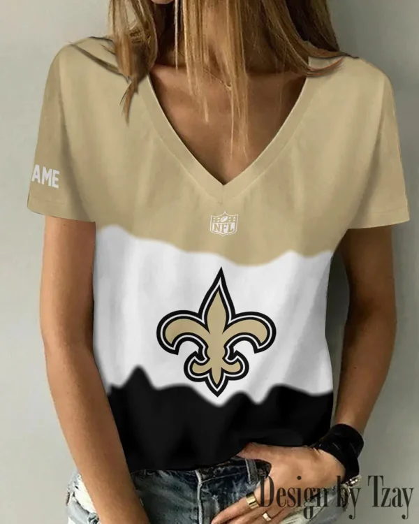 New Orleans Saints Casual V-Neck Female Fashion New Trending 2025 AGCWTS1180 - Image 2