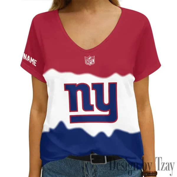New York Giants Casual V-Neck Female Fashion New Trending 2025 AGCWTS1181
