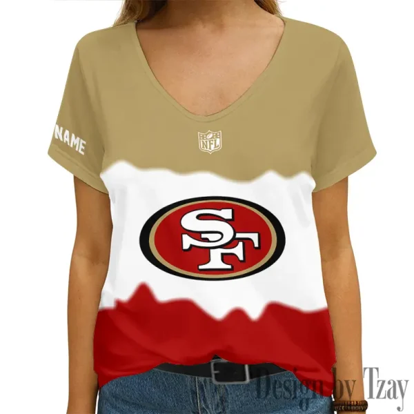 San Francisco 49ers Casual V-Neck Female Fashion New Trending 2025 AGCWTS1185