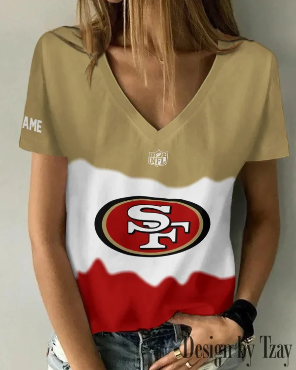 San Francisco 49ers Casual V-Neck Female Fashion New Trending 2025 AGCWTS1185 - Image 3