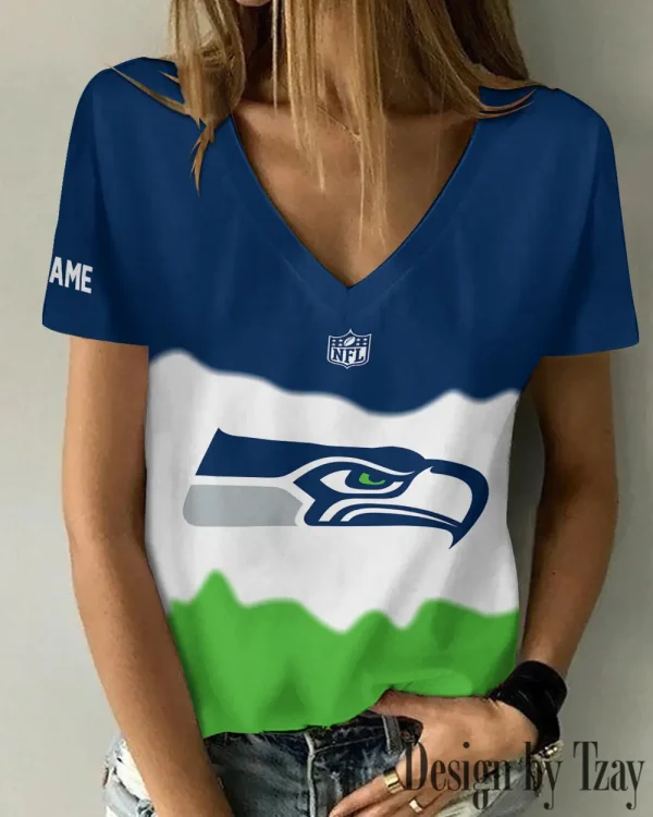 Seattle Seahawks Casual V-Neck Female Fashion New Trending 2025 AGCWTS1186 - Image 2