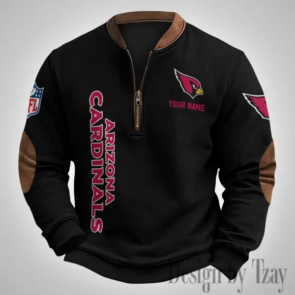 Arizona Cardinals Men's Vintage Zipper Stand Collar Sweatshirt S9MPZNS238