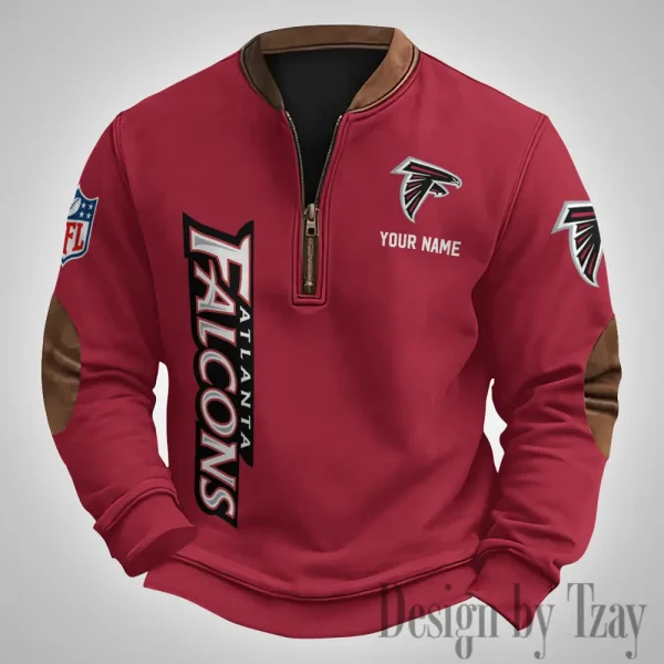 Atlanta Falcons Men's Vintage Zipper Stand Collar Sweatshirt S9MPZNS239