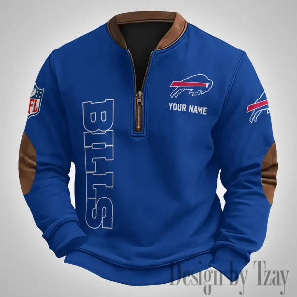 Buffalo Bills Men's Vintage Zipper Stand Collar Sweatshirt S9MPZNS241