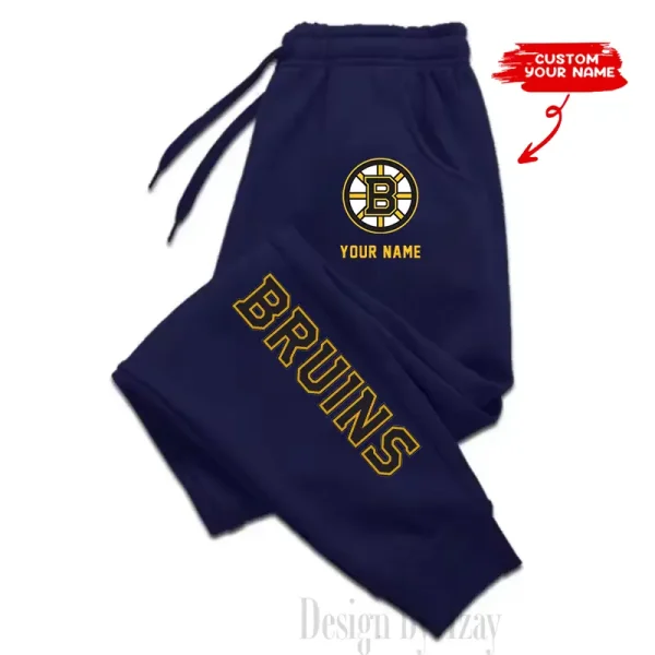Boston Bruins Custom Long Sweatpants Jogger BGJGPSP316 - Image 2