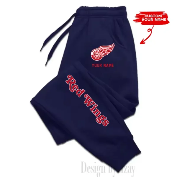 Detroit Red Wings Custom Long Sweatpants Jogger BGJGPSP324 - Image 2