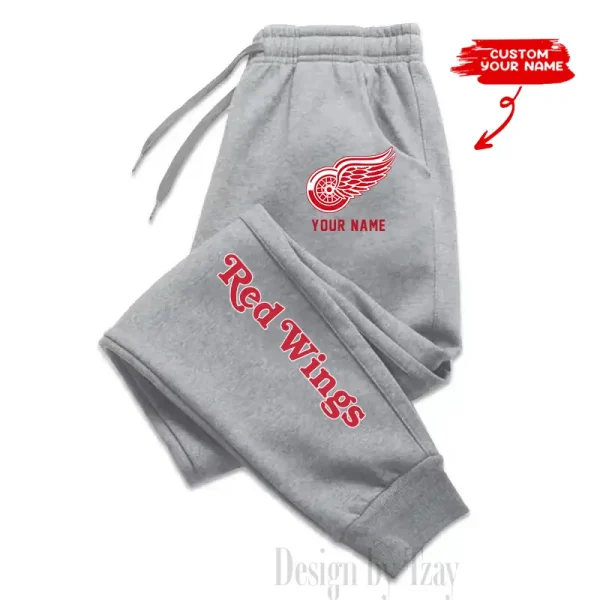 Detroit Red Wings Custom Long Sweatpants Jogger BGJGPSP324 - Image 3