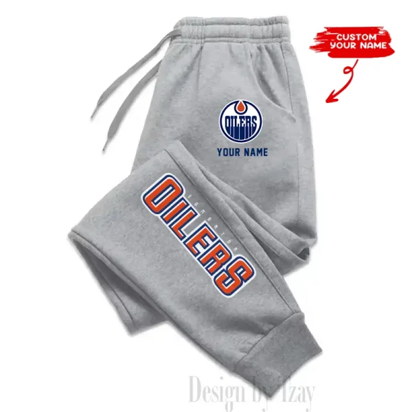 Edmonton Oilers Custom Long Sweatpants Jogger BGJGPSP325 - Image 2