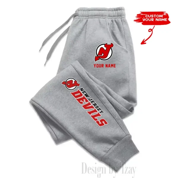 New Jersey Devils Custom Long Sweatpants Jogger BGJGPSP331