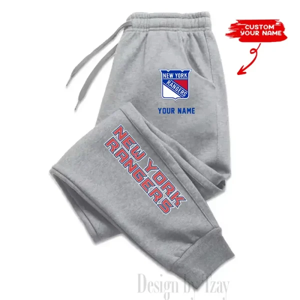 New York Rangers Custom Long Sweatpants Jogger BGJGPSP333 - Image 3