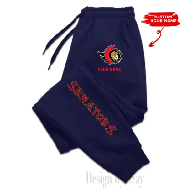 Ottawa Senators Custom Long Sweatpants Jogger BGJGPSP334 - Image 2