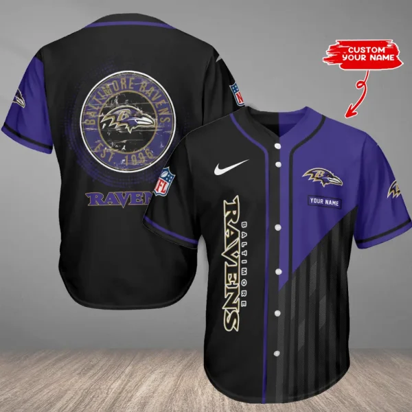 Baltimore Ravens Casual Button Baseball Shirt Trending 2025 AZCBJS769