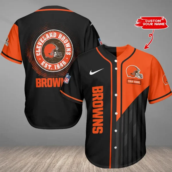 Cleveland Browns Casual Button Baseball Shirt Trending 2025 AZCBJS774