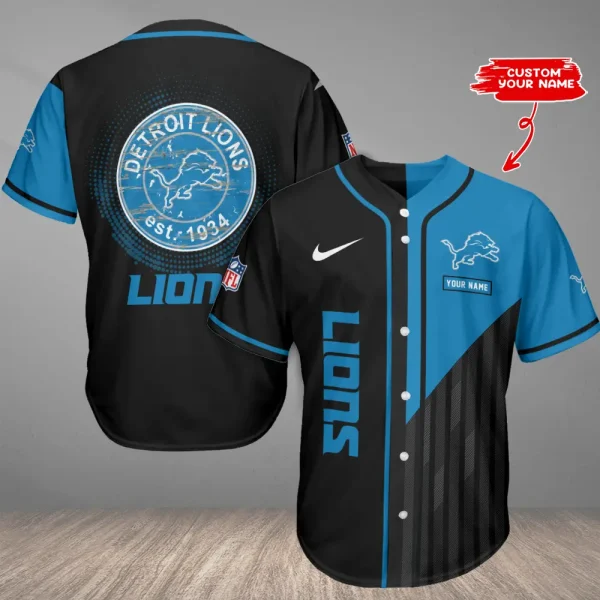 Detroit Lions Casual Button Baseball Shirt Trending 2025 AZCBJS777