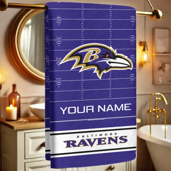 Baltimore Ravens New Bath Towel Custom Any Name Gift For Fan SPTNBATHTOWEL131