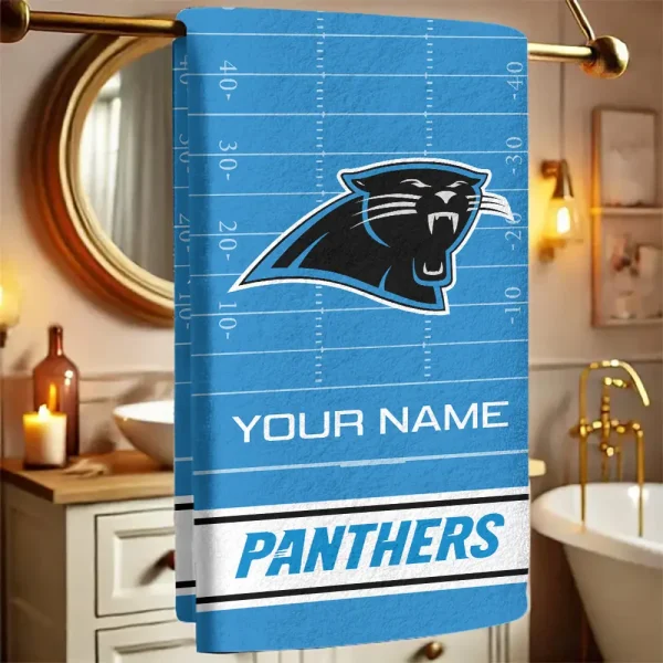 Carolina Panthers New Bath Towel Custom Any Name Gift For Fan SPTNBATHTOWEL133