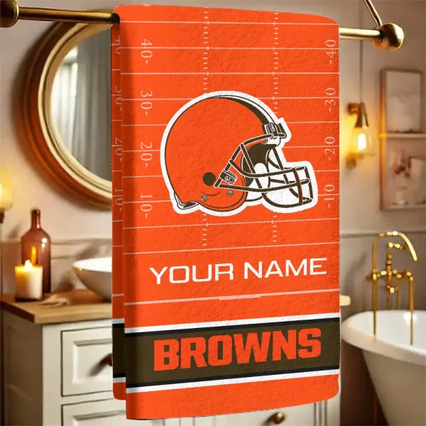Cleveland Browns New Bath Towel Custom Any Name Gift For Fan SPTNBATHTOWEL136